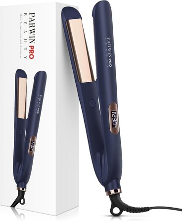 Випрямляч для волосся PARWIN PRO BEAUTY 2-в-1 з насадкою для локонів, іонізація, титанове покриття, LCD дисплей, 130°C-230°C