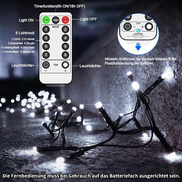 Льодогенератор для дому: компактний, з LED підсвіткою, 200 LED, для вечірок, свят, саду, балкону, ялинки. Білий колір, вологостійкий, з пультом та таймером
