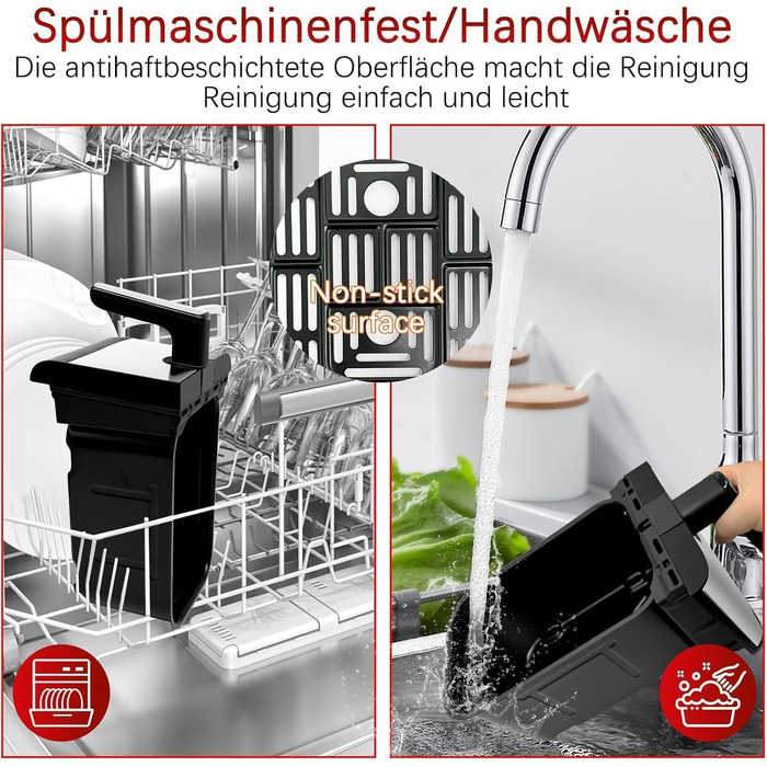 Фритюрниця повітряна Jacgood 9L з 2 кошиками, 1800W, цифрове управління, 8 програм