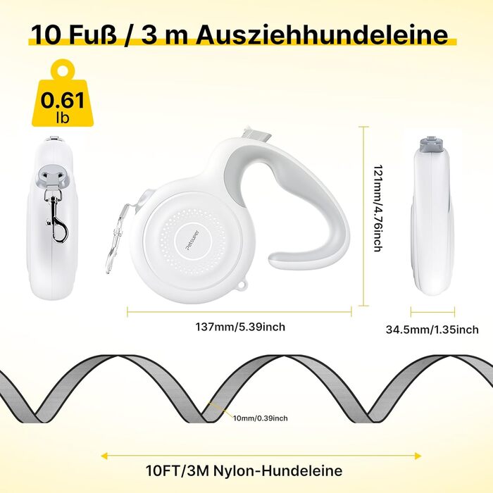 Рулетка для собак Active Brake - міцна повідка для середніх та великих собак до 60 кг (3M)