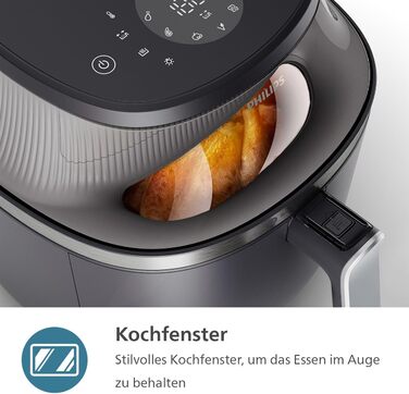 Philips Airfryer 3000 Series 4.2L, Viewing Window, 16-in-1 Airfryer, RapidAir Plus Technology, Less Fat, HomeID Recipe App, Effortless Cleaning (NA320/00)