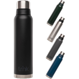 Термос Outdoor TRNK Polar 2 - 1600 мл, нержавіюча сталь, BPA-free, зберігає тепло 40 годин, з 2 чашками, для миття в посудомийній машині (лісовий зелений, матовий нічний чорний)