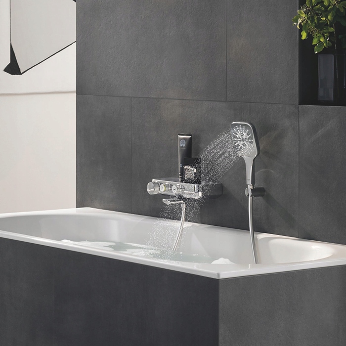 Душова лійка Grohe Rainshower квадратна, срібляста, 3-функціональна