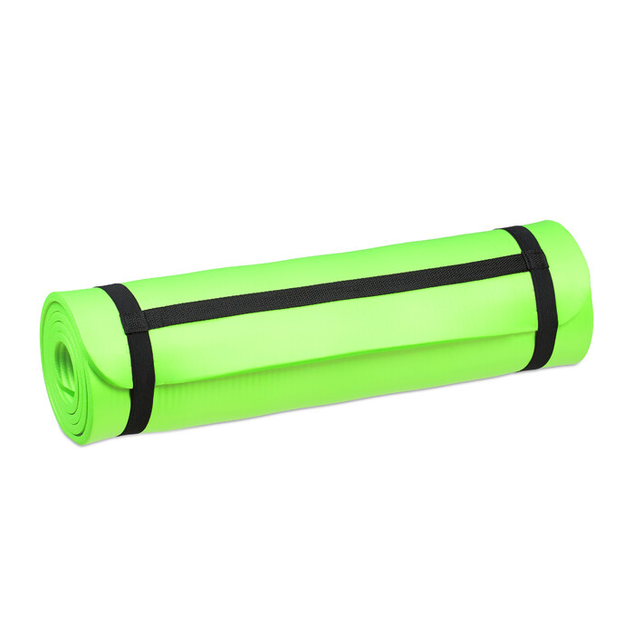 Relaxdays Yoga Mat, 1 cm thick, solid color