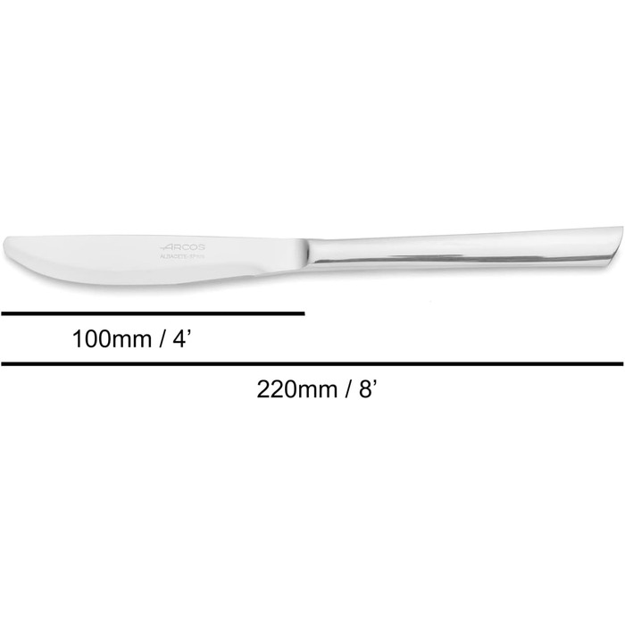 Arcos 572400 Tuscany Series - Gift Box Cutlery Set 24 Pieces (6 Knives + 12 Spoons + 6 Forks) - Monoblock Made from a Single Piece of Stainless Steel, Silver, Silver
