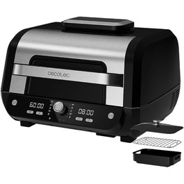 Cecotec Oil-Free Hot Air Fryer, 8 L, Cecofry FireDome 8000 Pro. 1700 W, Double Heating, 4 Grill Levels, 12 Predefined Modes, Adjustable Temperature and Time, 8-Liter Accessory Kit