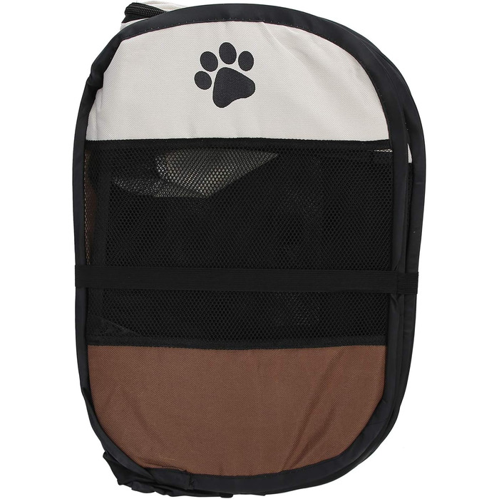 Клітка-забіг для цуценят Ejoyous, складана клітка для собак, переносна клітка-забіг для тварин, сітчаста накидка, для кроликів, котів, всередині та зовні, 68 x 53 см (колір кава)