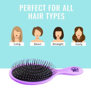 Wet Brush Original Detangler – щітка для волосся з м'якими щетинками IntelliFlex, розпушувач для всіх типів волосся, 2 шт. (рожевий та фіолетовий)