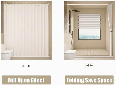 Шторка для душу з льону, водовідштовхувальна, з магнітною фіксацією, 120x200 см (Бежева)