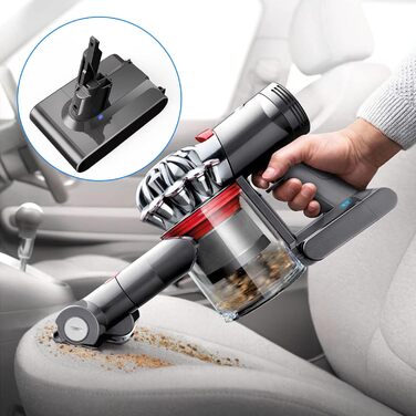 Запасний акумулятор 6000mAh для пилососів Dyson V7, SV11 Animal, Fluffy, Absolute, Trigger, Motorhead Pro, Car+Boat. З 3 фільтрами.