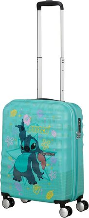 Чемодан American Tourister Wavebreaker Disney FL Spinner L, 77 см, 96 л, коліщата, Disney Stitch Flower, матове покриття
