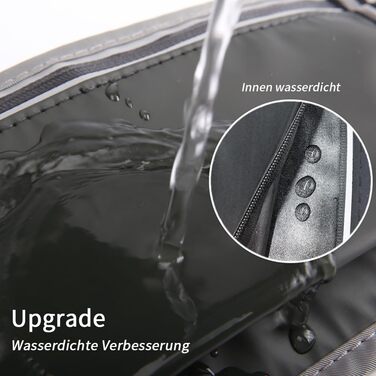 Пояс для бігу з водонепроникним регульованим гумовим ремінцем, піткостійкі кишені на стегнах великої місткості, ідеально підходить для бігу та активного відпочинку (New Schwarz)