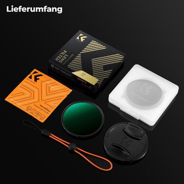 Поляризаційний фільтр K&F Concept 82mm CPL HD з багатошаровим покриттям Nano-Xcel (з кришкою об'єктива)