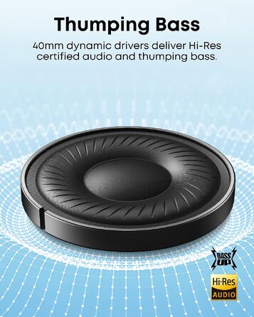 Бездротові Bluetooth-навушники Soundcore by Anker Q20i з гібридним активним шумозаглушенням (ANC), Hi-Res Audio, 40 годин роботи, білі (Відновлені)