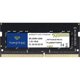 Timetec Pinnacle DDR4 8GB RAM 3200MHz SODIMM для ноутбука/ПК - преміум якість