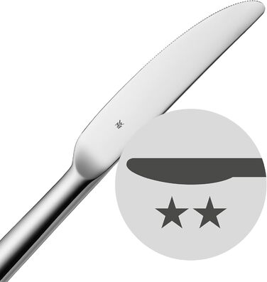 WMF Philadelphia Cutlery Set, 12 Persons, 60-Piece, Monobloc Knives, Polished Cromargan Stainless Steel, Shiny, Dishwasher-Safe Single