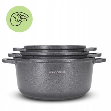 Набір кастрюль та сковорідок Kamille, 10 предметів, для індукційних та газових плит