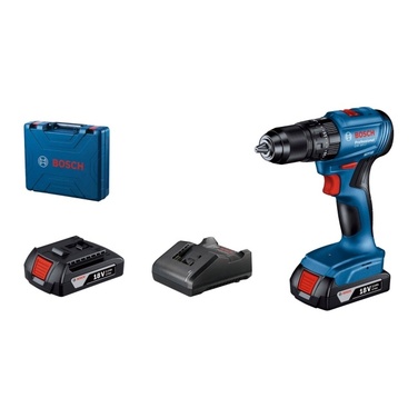 Дриль-викрутка Bosch GSB 185-LI 18V з ударом, 2 акумулятори по 2Аг та зарядний пристрій, комплект