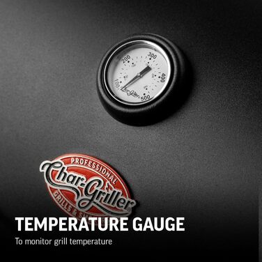 CHAR-GRILLER E2827 Pro Deluxe Charcoal Grill, black