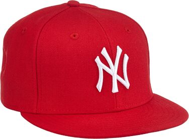 Кепка бейсбольна New Era MLB Basic NY Yankees 59Fifty Fitted (бордова/біла)