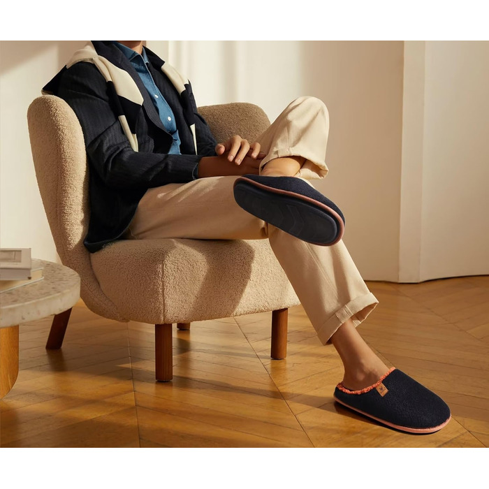 Чоловічі фетрові халапи KuaiLu, теплі, пухнасті, для дому та вулиці, чорно-коричневі (49 EU)