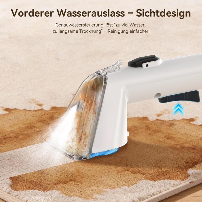 Пароочисник Uwant Y100 3-в-1 для диванів, килимів та авто. Потужність 1750W, 18KPA, з самоочищенням та 7 насадками. Гарантія 2 роки.