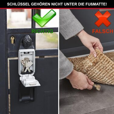 Сейф для ключів Master Lock з кріпленням на стіну, зовнішній, 12.6 x 7.2 x 5.2 см, з регульованим бугелем