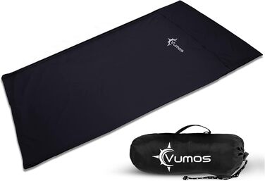 Vumos Sleeping Bag Liner and Camping Sheet - Silk-Like Material for Travel, Featuring a Full-Length Zipper