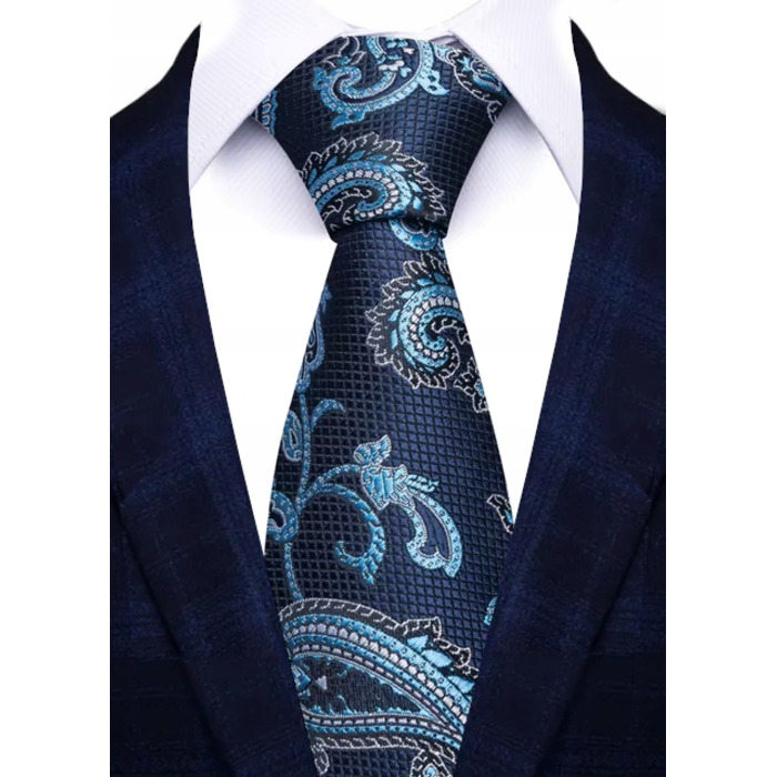 Широка краватка Elegance синього кольору