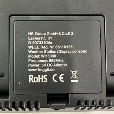 Метеостанція бездротова Froggit WH3000 SE PRO WiFi з прогнозом погоди