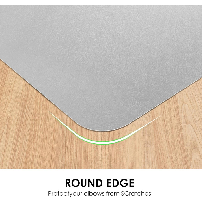 Підкладка на стіл Vicwe 80x40 см, сіра, з ПВХ, з антиковзким покриттям, водонепроникна, для офісу та дому