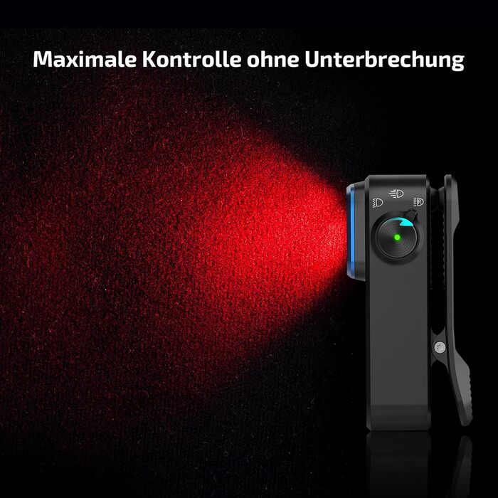 Міні-ліхтар OLIGHT Oclip Pro LED з розсіяним, фокусованим та червоним світлом, 500 лм, USB-C, IPX6, кліпса, для бігу, кемпінгу, аварій