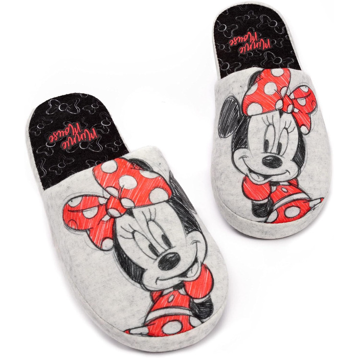Домашні тапочки Disney Minnie Mouse для жінок, сірі, розмір 38/39 EU