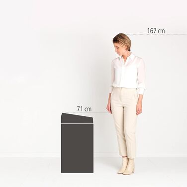Відро для сортування сміття Brabantia з сенсорною кришкою, 60л, бежеве (2 внутрішні відра 10л/23л)