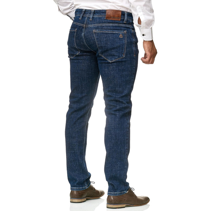 Чоловічі джинси BARBONS Regular Fit Stretch - прямі, блакитні (36W/30L) - якісні джинси для бізнесу та відпочинку