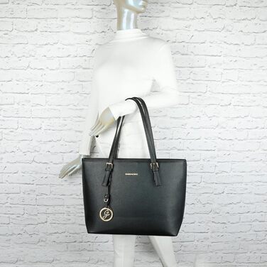 Сумка жіноча Gallantry Paris шопер з блискавкою для документів A4, чорна