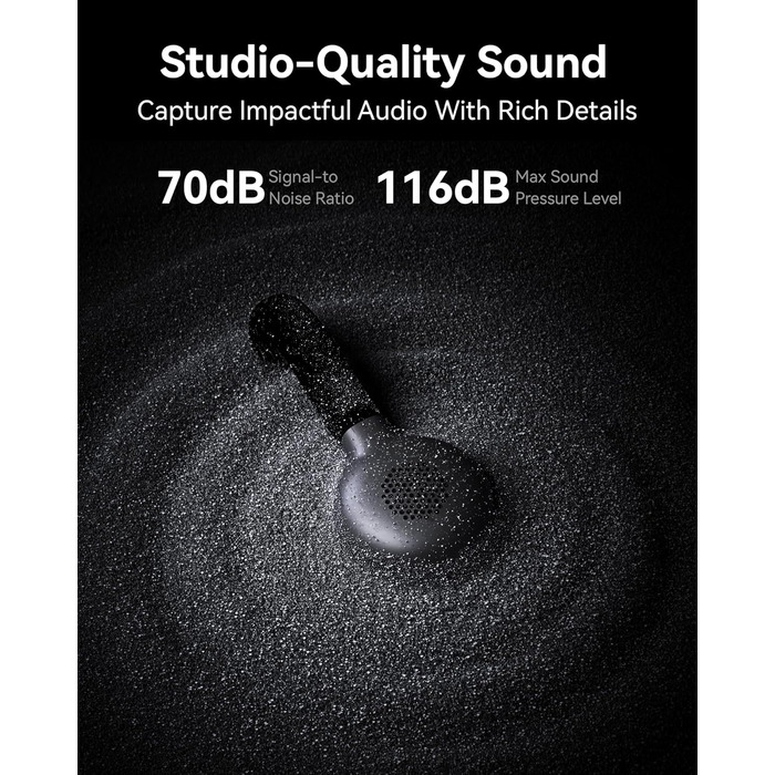 Hollyland Lark M2S Бездротовий мікрофон-лапка з USB-C для iPhone 15/16 та Android, кліпса з титану, Plug-and-Play, шумозаглушення, радіус дії 300 м, 27 годин роботи від акумулятора (2TX+1RX+зарядний пристрій) Чорний