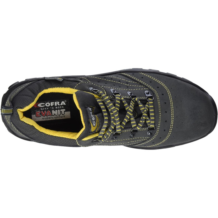 Робочі черевики Cofra NT090-000.W42 Tigri S1 P SRC, антрацит/жовтий, розмір 42 (47 EU)