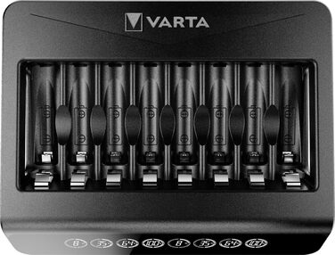 Зарядний пристрій VARTA для акумуляторів AA/AAA, LCD Multi Charger+ (до 8 акумуляторів), індивідуальна зарядка