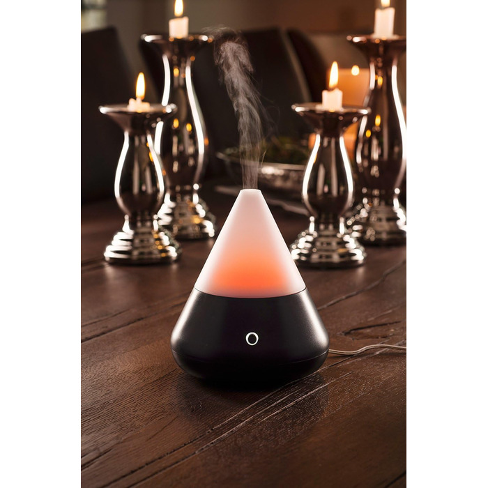 Дифузор Aroma від Pajoma, ультразвуковий зволожувач повітря з LED-підсвіткою, аромадифузор (чорний)