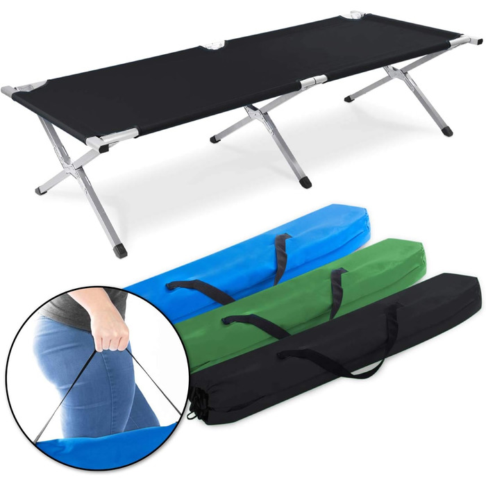 GOODS+GADGETS Folding Army Field Bed - Aluminum