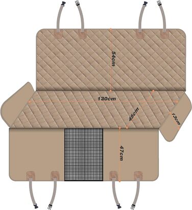 Захисний чохол на сидіння для собак, для автомобілів, позашляховиків та вантажівок з сіткою у вікно, стійкий до подряпин, ковзання та води, з поворотком для прив'язування (Рожевий)