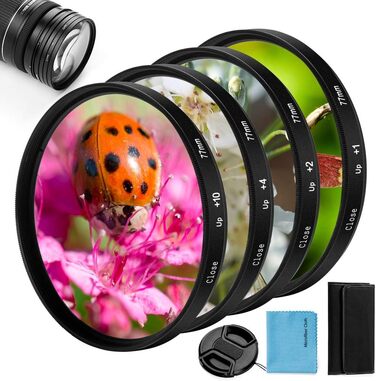 Набір фільтрів макрозйомки Close-up 49mm (x1, x2, x4, x10) для Canon, Nikon, Sony, Pentax, Olympus, Fuji DSLR камер