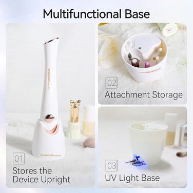 Електричний фрезер для нігтів TOUCHBeauty 5-в-1 AG-1335C (Золотий) з LED/UV сушкою та підставкою