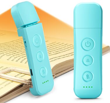 Світлодіодна лампа для читання Glocusent з кліпсою, 12 LED-діодів, акумулятор на 200 годин роботи, синя