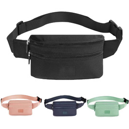 Поясна сумка на пояс для жінок та чоловіків, спортивна, водовідштовхувальна, чорна