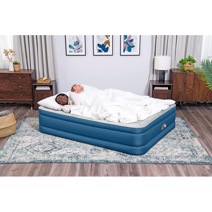 Повітряний матрац Bestway Fortech Snugable Top з вбудованим електричним насосом, Double XL/Mid, 203 x 152 x 46 см