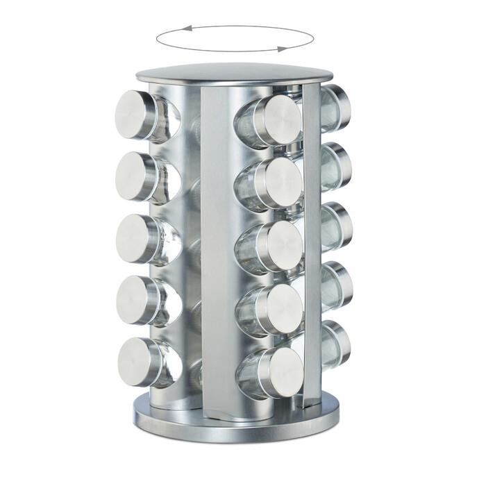 Relaxdays Spice Carousel with 20 Jars