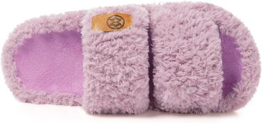 Домашні тапочки Dokela для жінок з меморі-піною, м'які, з штучним хутром, відкриті, легкі, з антиковзаючою підошвою, для дому, теплі, зручні, сліпони, 37/38 EU, фіолетові