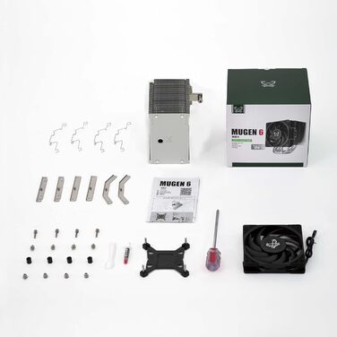 Scythe Mugen 6 - повітряний кулер для CPU з підтримкою Intel LGA1700, LGA1151, AMD AM5/AM4/Ryzen, 120mm, однотурний, з алюмінієвою кришкою